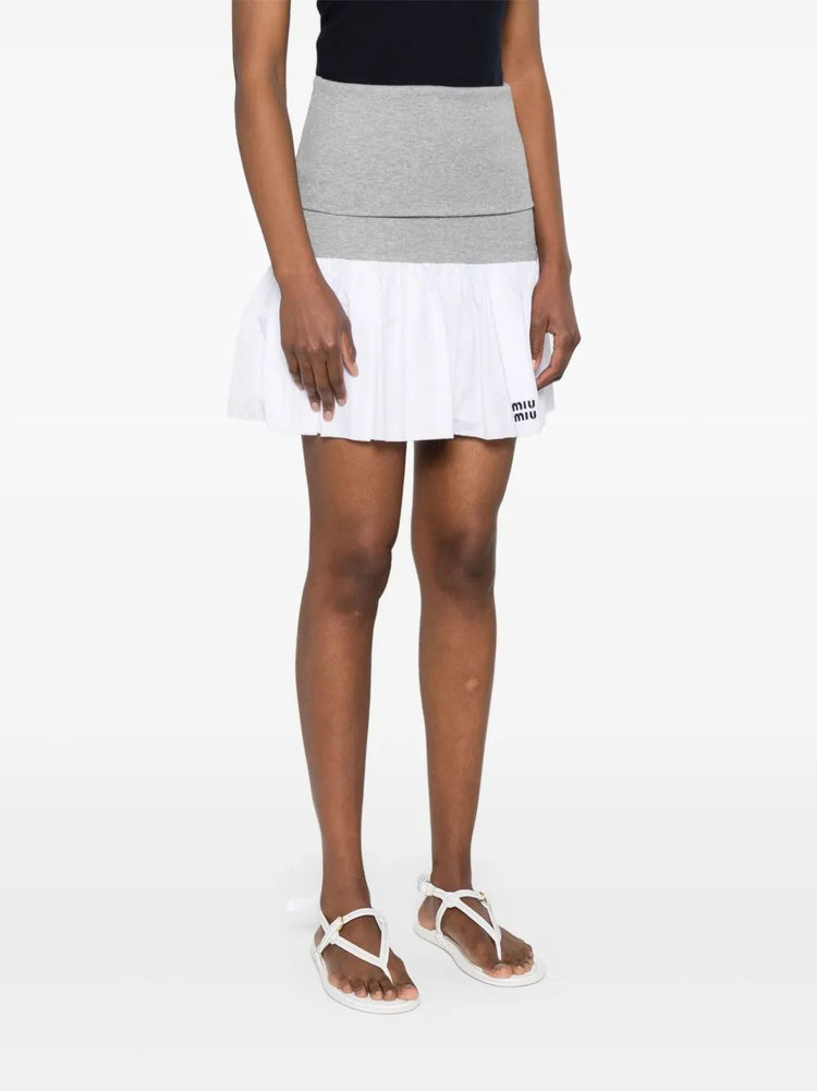 GONNE JERSEY+POPELINE