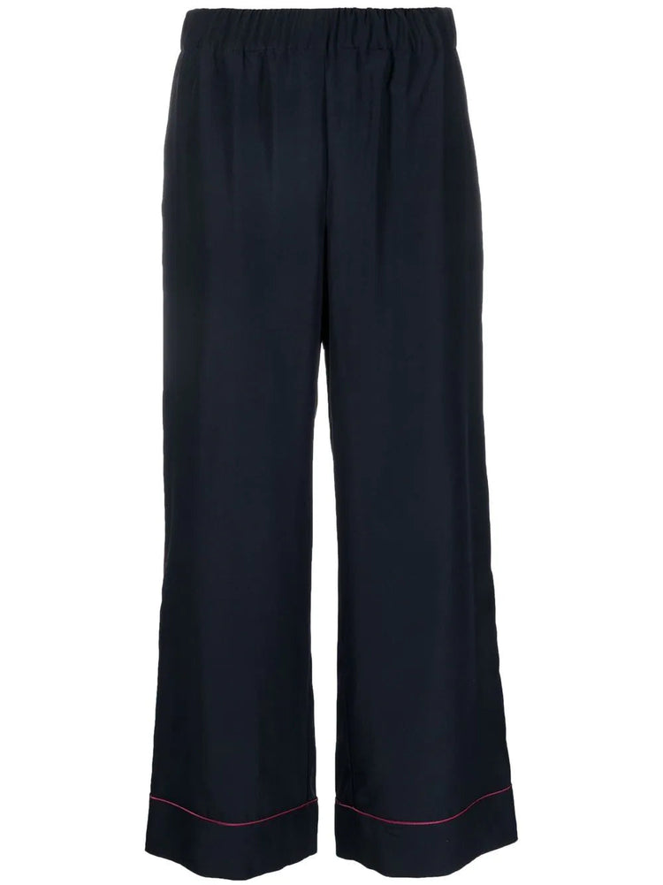 PAROSH straight-leg cropped trousers