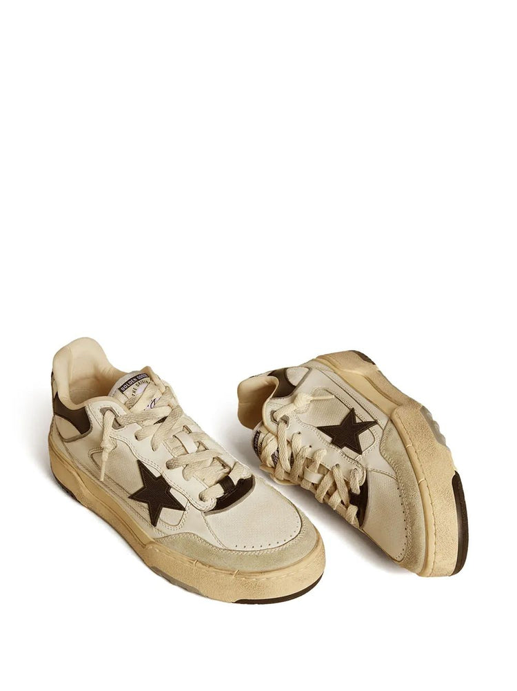 FORTY2 LEATHER UPPER HEEL AND SPUR SUEDE TOE RUBBER STAR