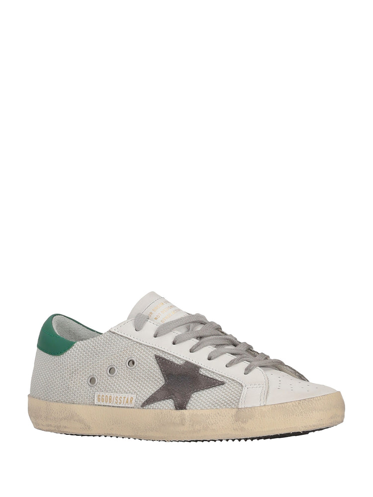SUPER-STAR NET UPPER FORATED LEATHER TOE SUEDE STAR LEATHER HEEL