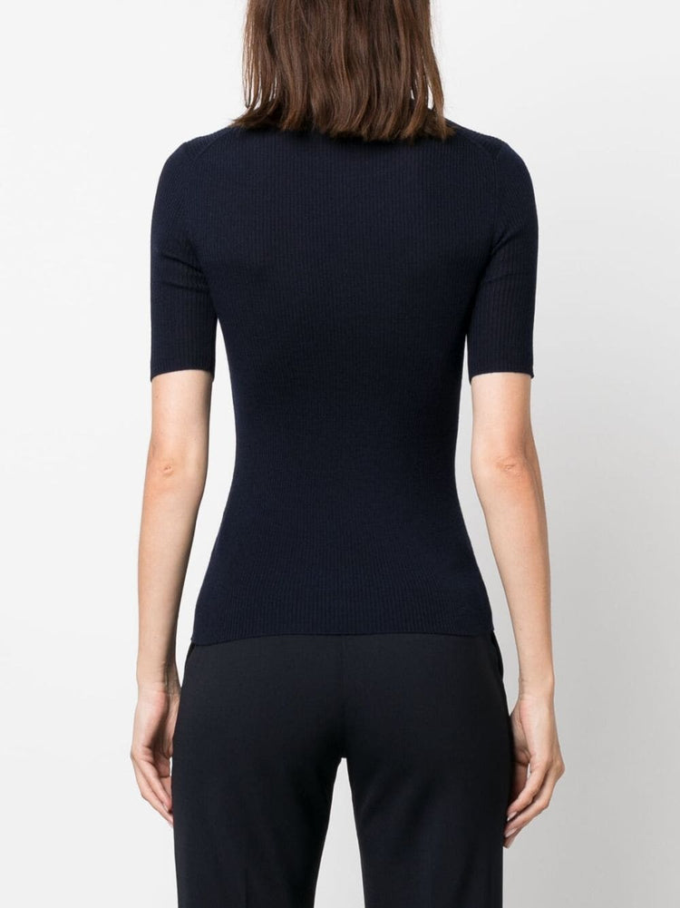Leila ribbed-knit wool top