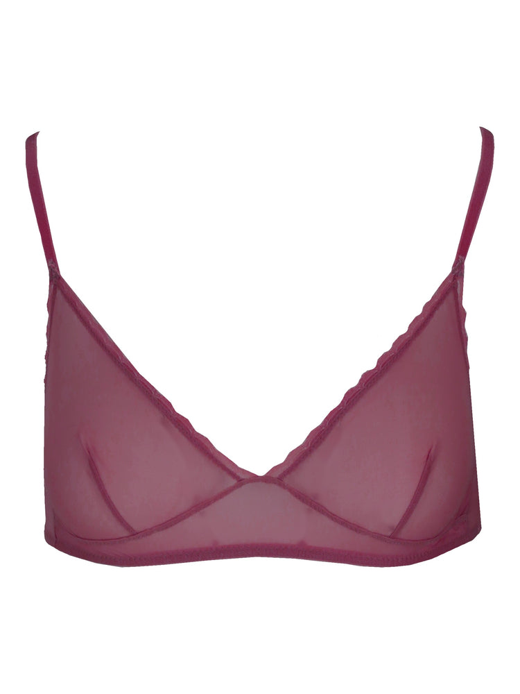 LAURA URBINATI tulle bra vinaccia