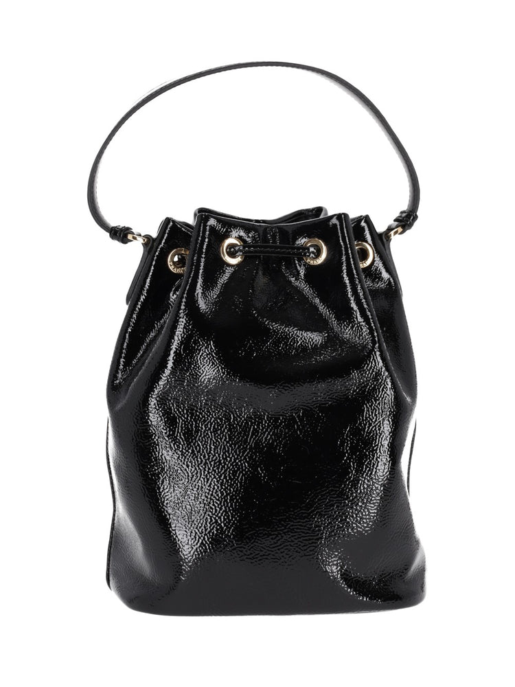 Duet patent leather bucket bag