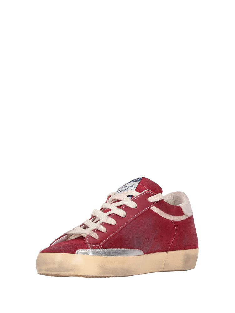 SUPER-STAR SUEDE UPPER TOE AND TONGUE PERFORATED STAR LEATHER HEEL