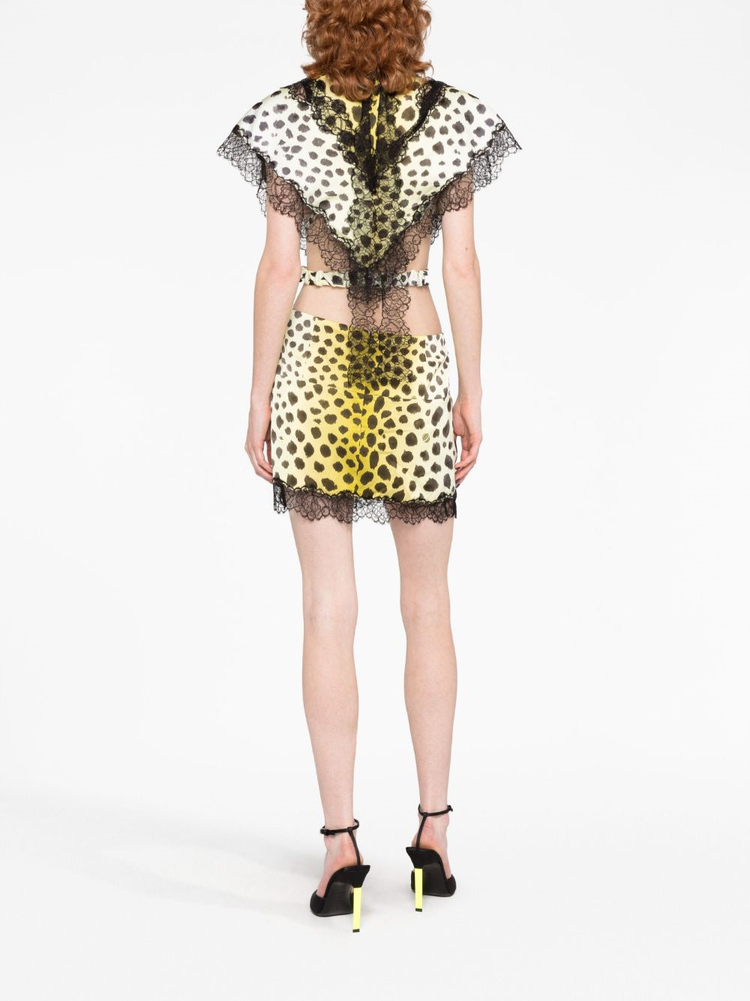 Jace lace-trim minidress