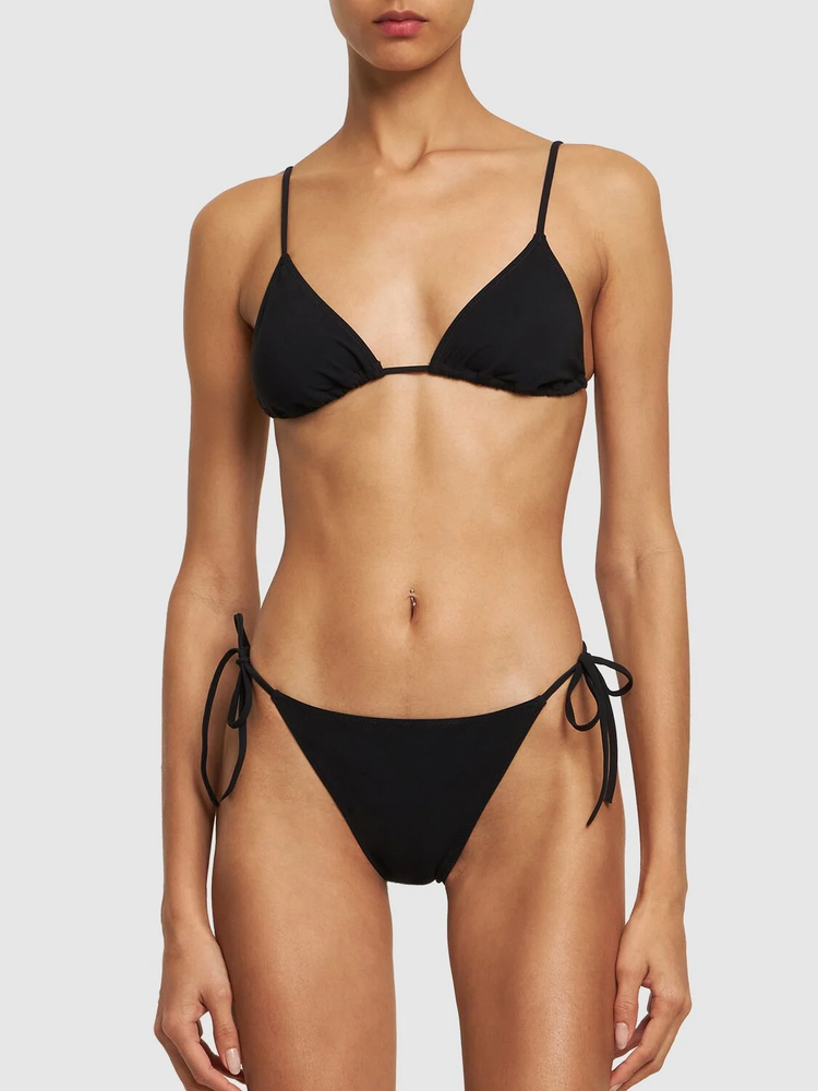 self-tie mid-rise bikini