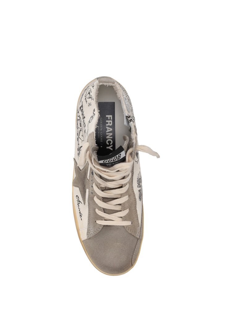FRANCY NAPPA UPPER SUEDE TOE STAR AND LIST WITH JOURNEY PRINT