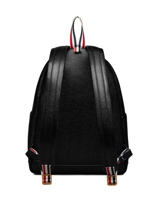 MULTI POCKET BACKPACK W/ RWB STRIPE IN PEBBLE GRAIN LEATHER