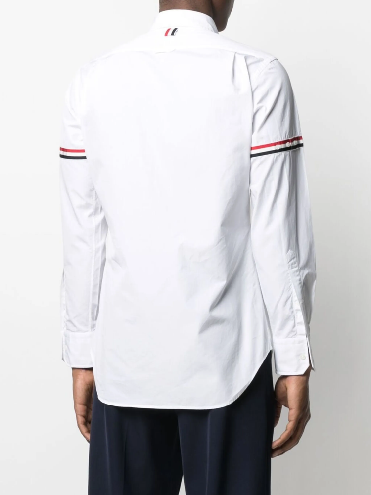 CLASSIC SHIRT W/ RWB GROSGRAIN ARMBANDS IN POPLIN