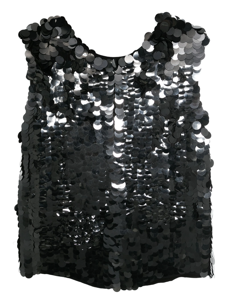 Glass sequin embellished blouse