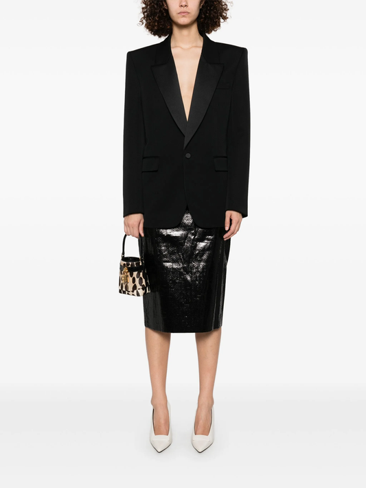 grain-de-poudre blazer
