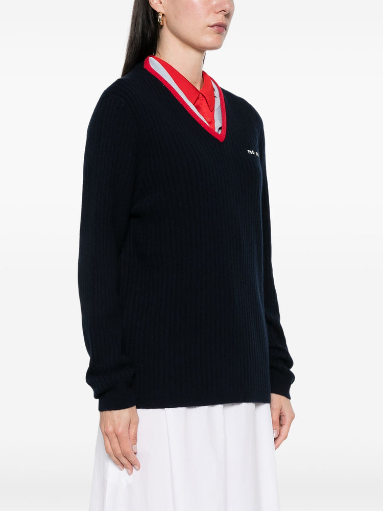 v neck cashmere sweater
