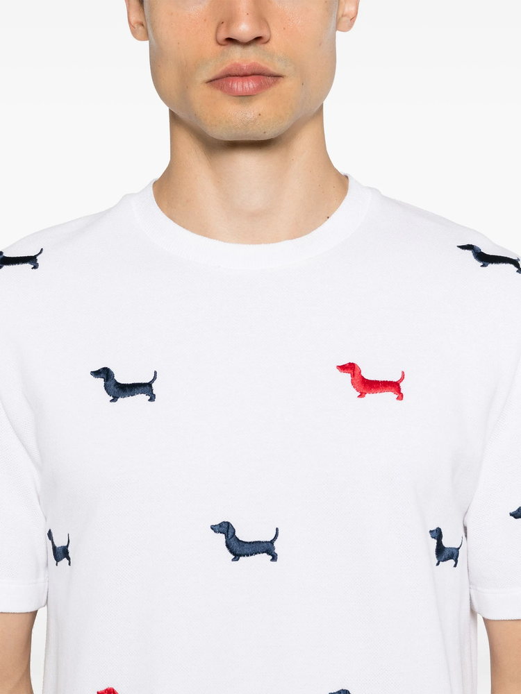 dog-embroidery T-shirt