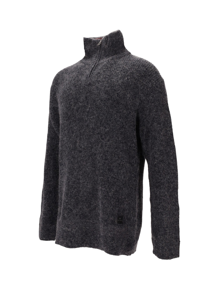 MENS SWEATER ZIP NECK