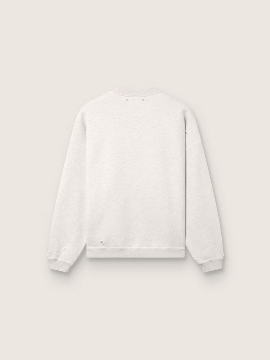 STAR/ UNISEX OVERSIZE CREWNECK/ HEAVY FLEECE/ DESTROYED WASH/ STAR VINTAGE PATCH