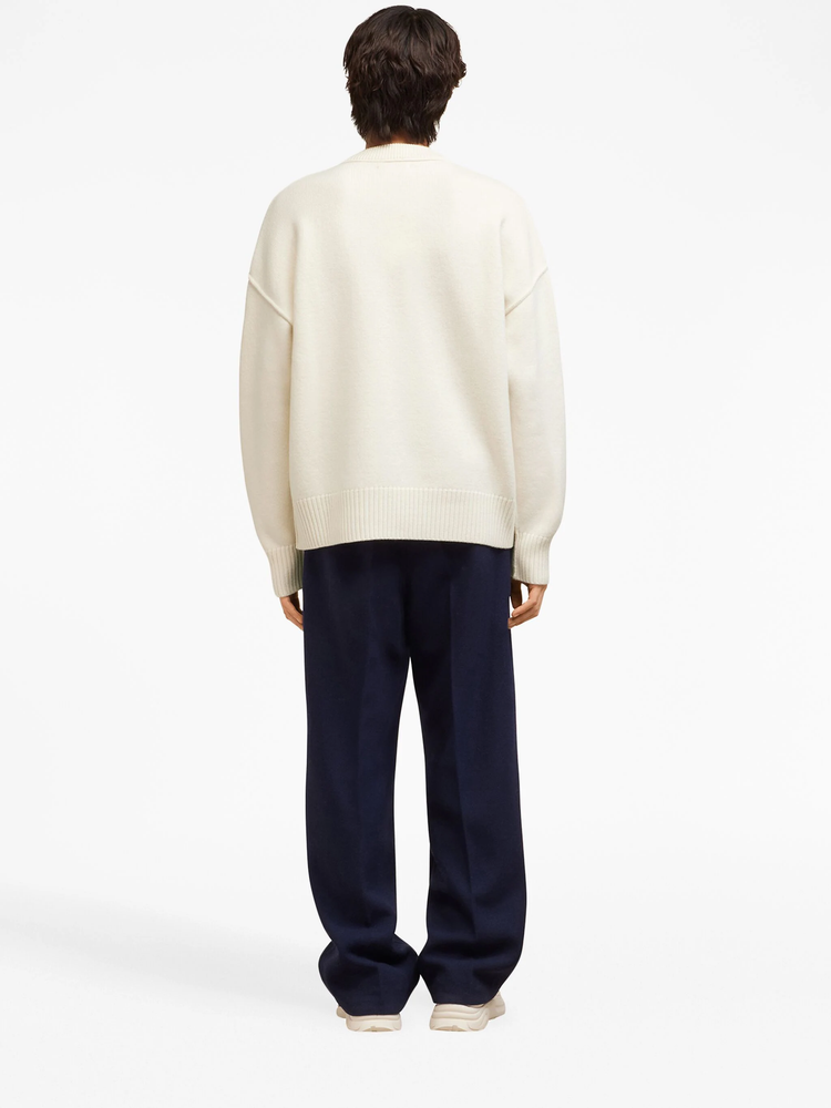Ami de Coeur intarsia-logo wool jumper