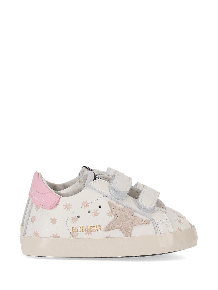 BABY SCHOOL NAPPA UPPER WITH PRINTS SUEDE STAR LEATHER HEEL