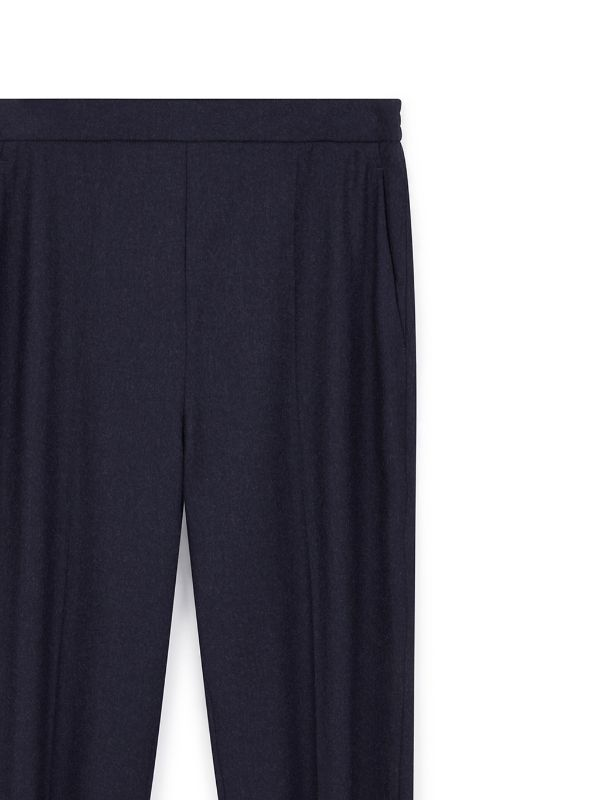 wool tapered trousers