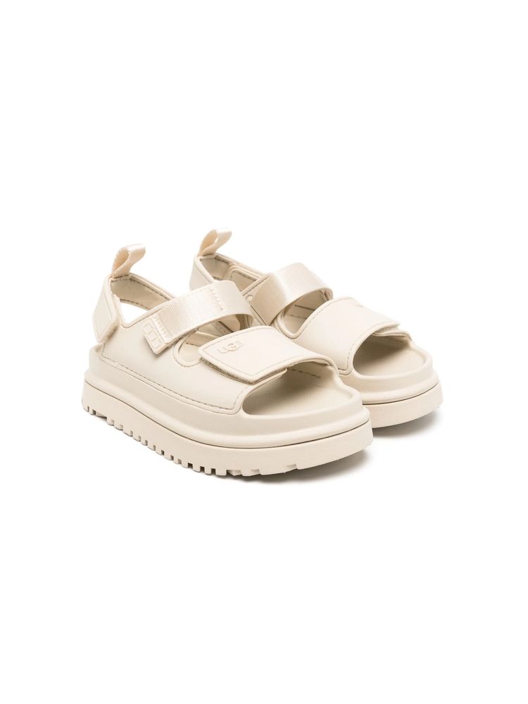 GoldenGlow flat sandals