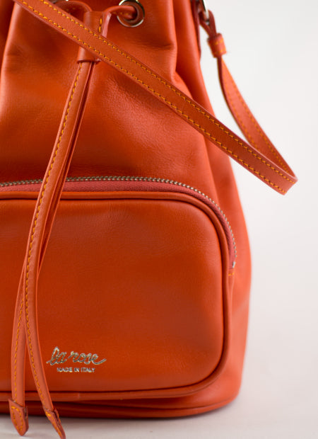 leather satchel bag red