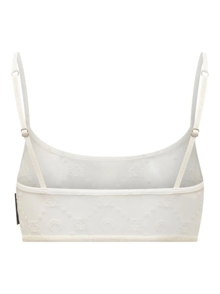 MOONOGRAM MESH FLOCK BRALETTE