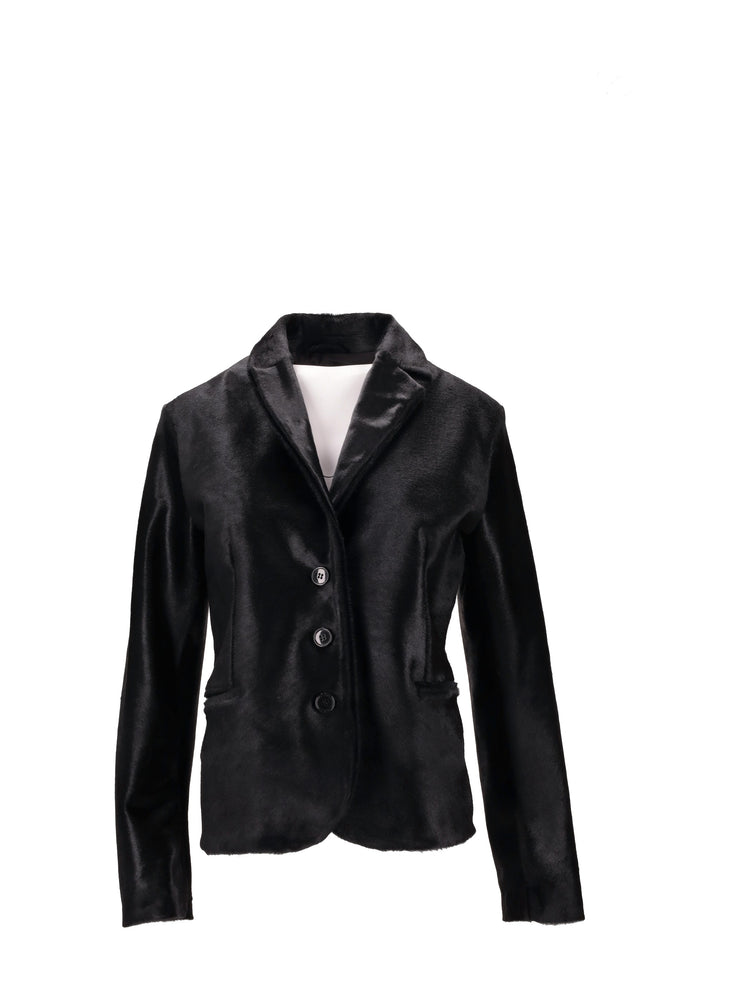 GIACCA sciancrata IN PELLE DI VITELLO STAMPA CAVALLINO