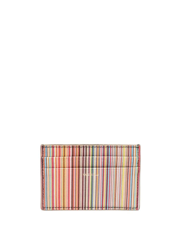 PAUL SMITH stripe-print logo cardholder