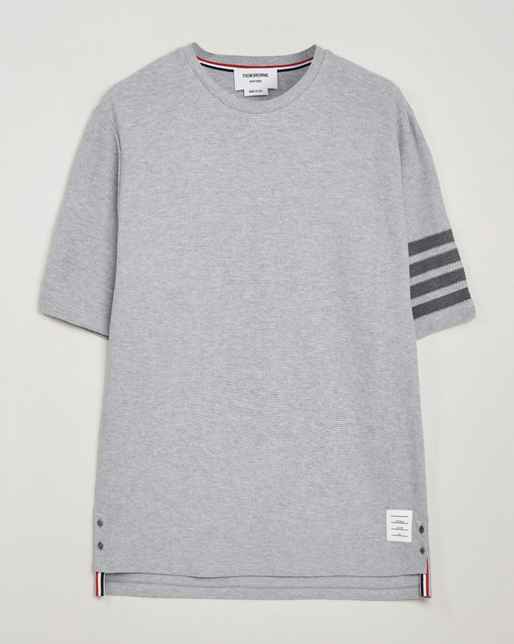 SHORT SLEEVE TEE IN TEXTURED PIQUE W/ ENG 4 BAR