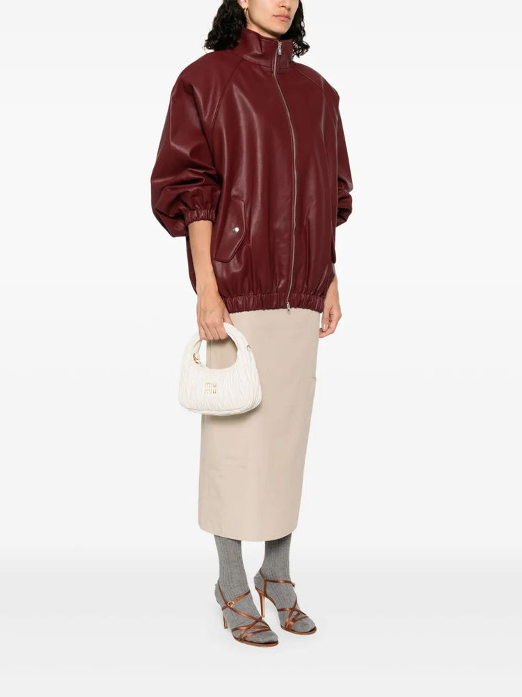 Wander matelassé nappa leather hobo bag