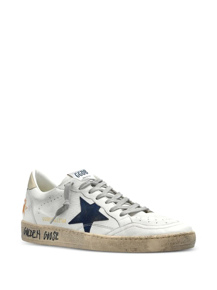 BALLSTAR NAPPA UPPER TOE AND SPUR SUEDE STAR LEATHER HEEL
