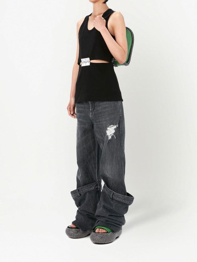 distressed Bucket jeans