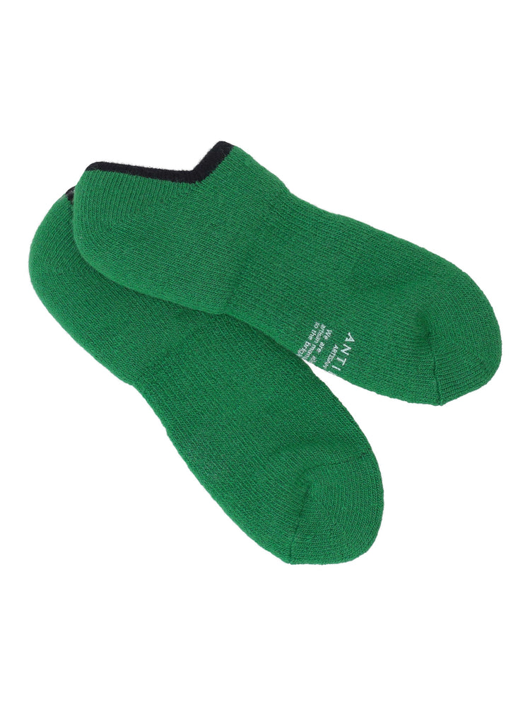 knitted green socks