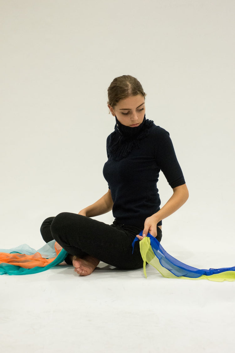 LA ROSE maglia 3/4 cashmere rosso