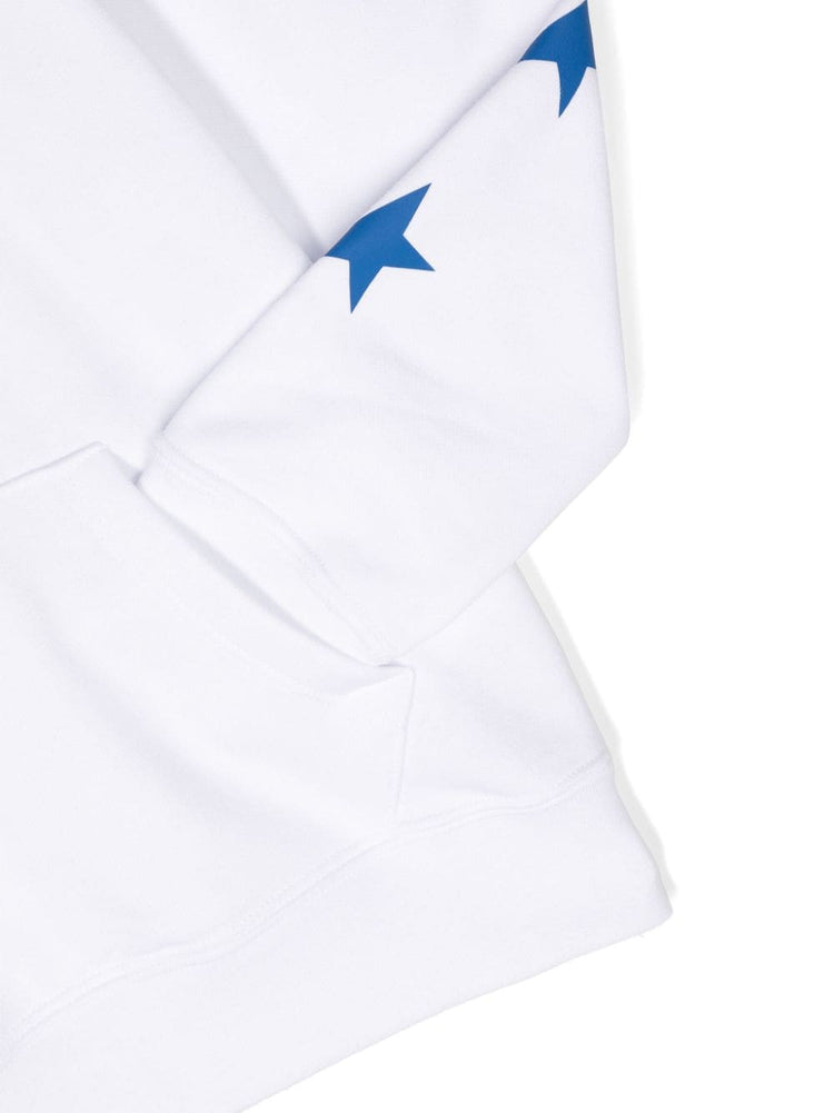 star-print jersey hoodie
