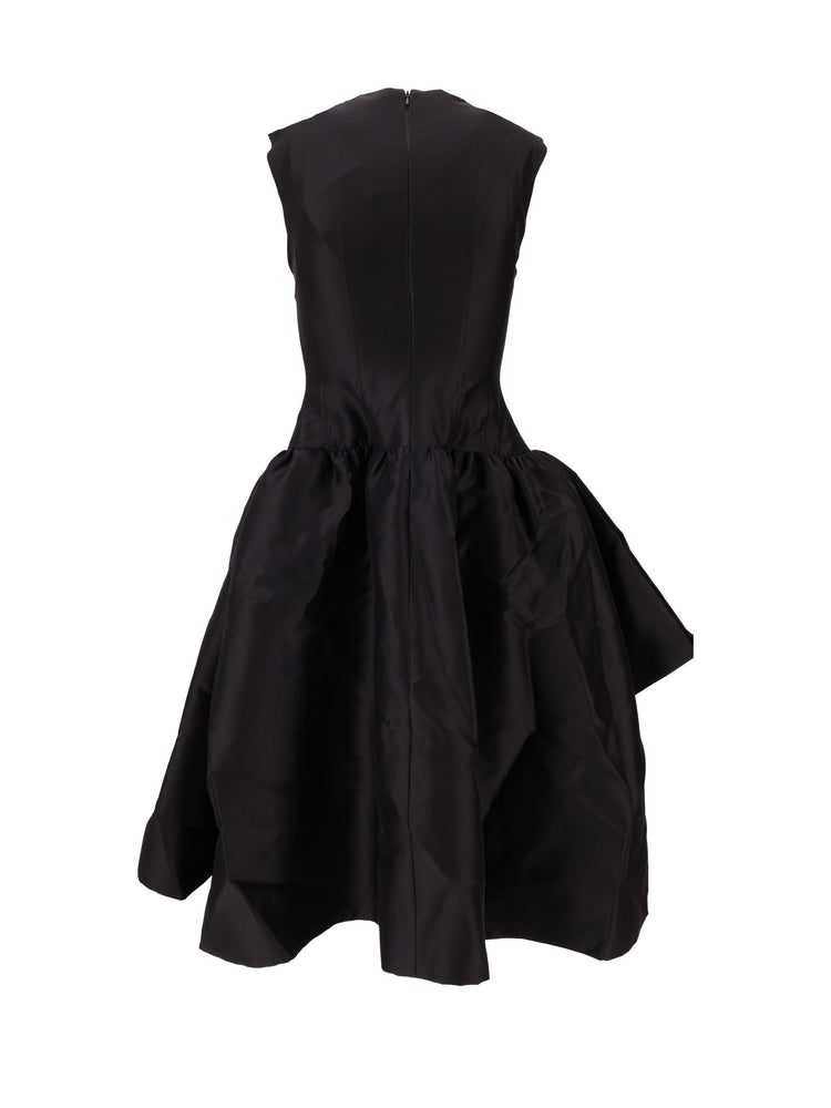 Smocked Panel Evening Dress