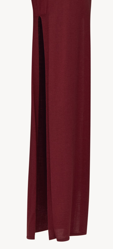 ROBE LONGUE FENDUE MANCHES C