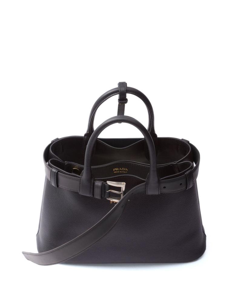 medium belted leather handbag