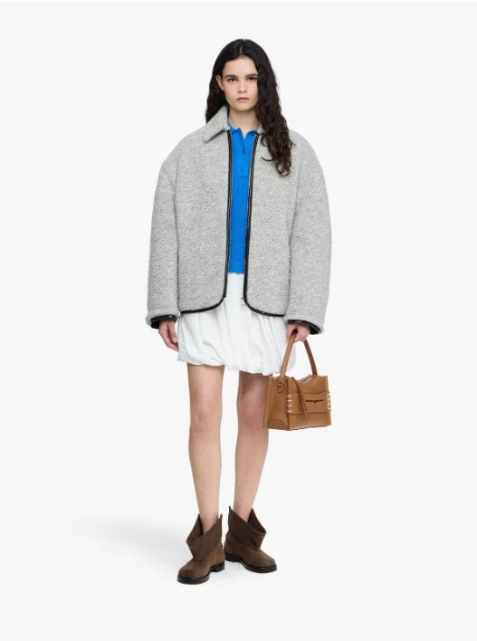 CONTRAST TRIM CASUAL JACKET