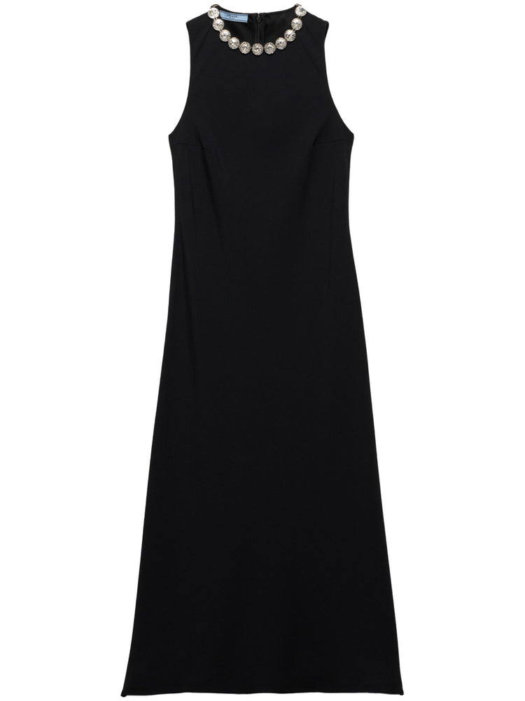 embroidered midi dress