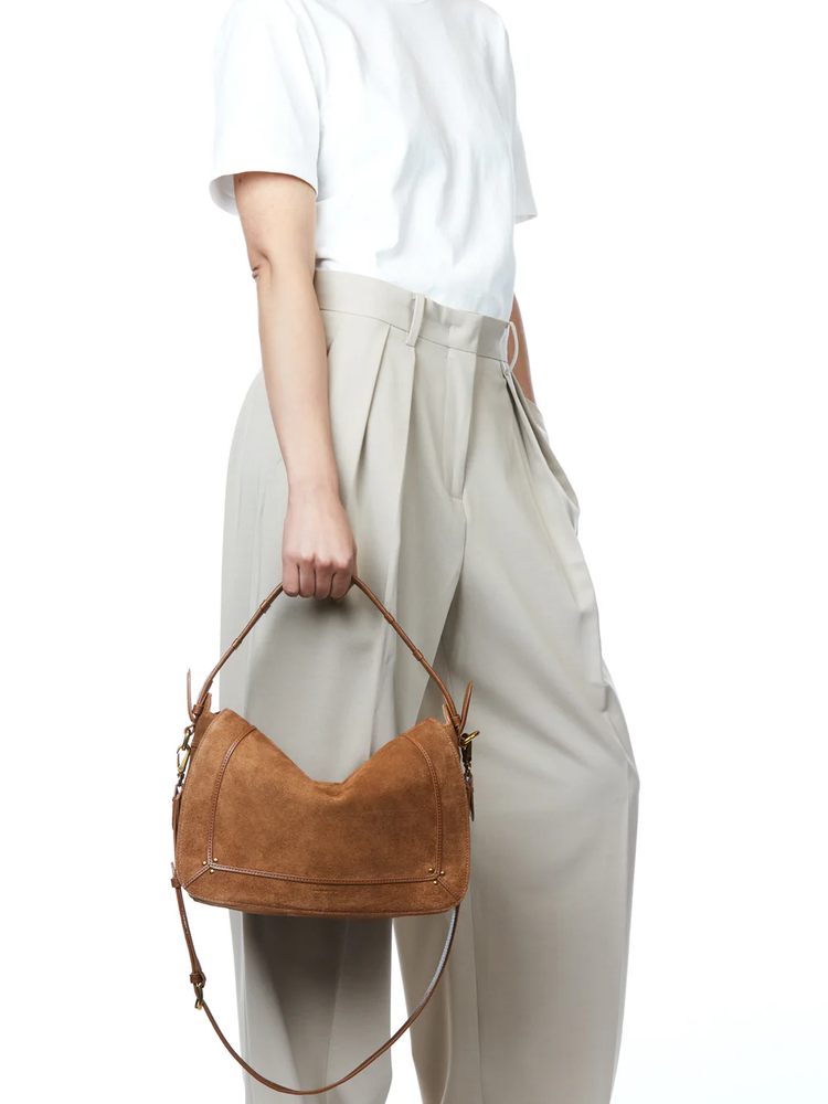 Pepito large suede bag