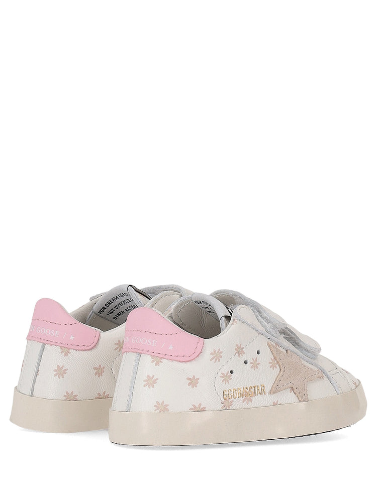 BABY SCHOOL NAPPA UPPER WITH PRINTS SUEDE STAR LEATHER HEEL