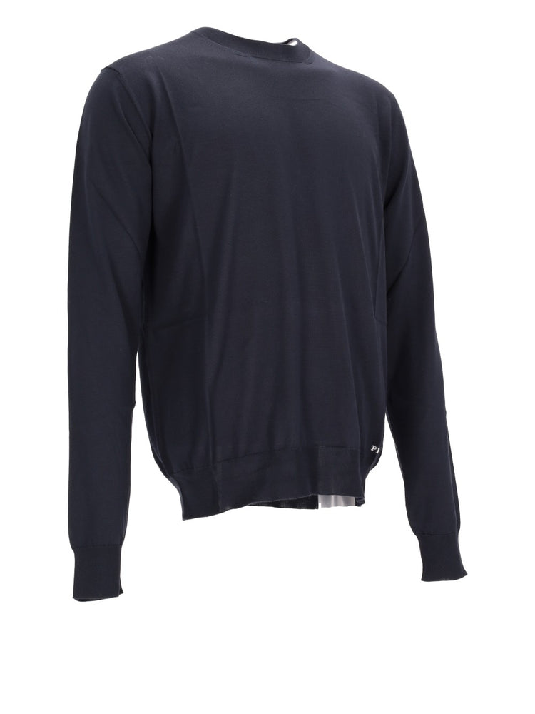 crew-neck silk jumper