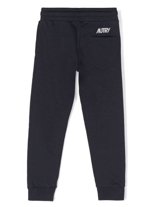 logo-embroidered cotton track pants