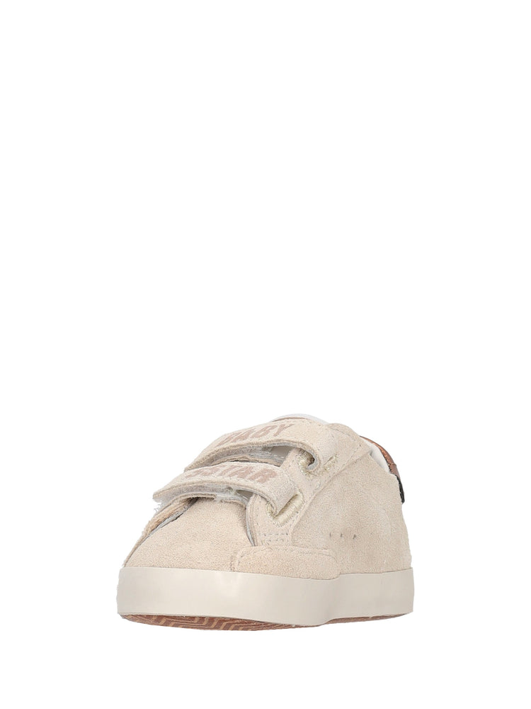 BABY SCHOOL SUEDE UPPER TOE AND STRAP LAMINATED STAR AND HEEL