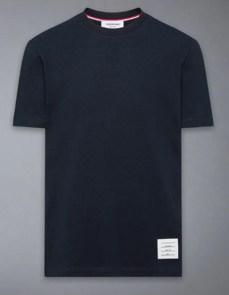 SHORT SLEEVE TEE W/ ENGINEERED 4 BAR STRIPE IN CLASSIC PIQUE