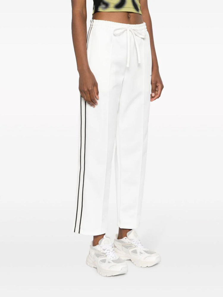 logo-embroidered striped track pants