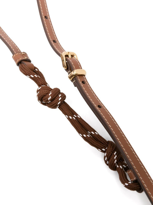 knot-detail leather belt