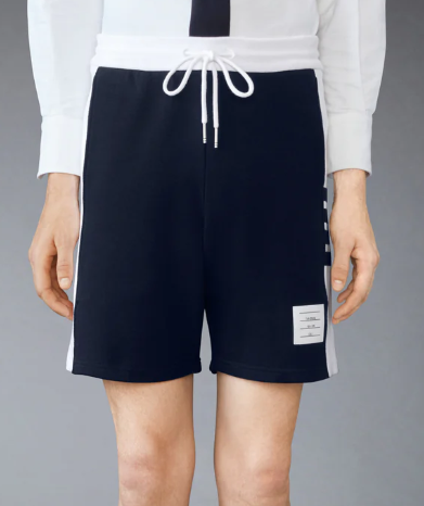 SWEAT SHORTS W/ ENGINEERED 4 BAR IN SOLID CLASSIC LOOPBACK JERSEY