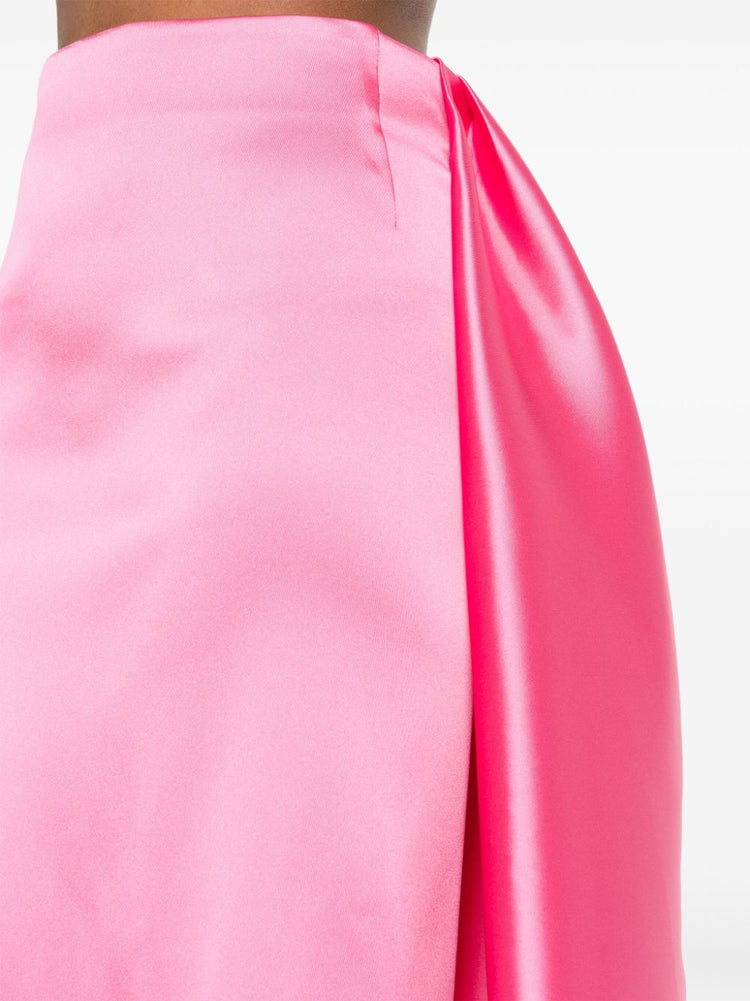 layered detail midi skirt