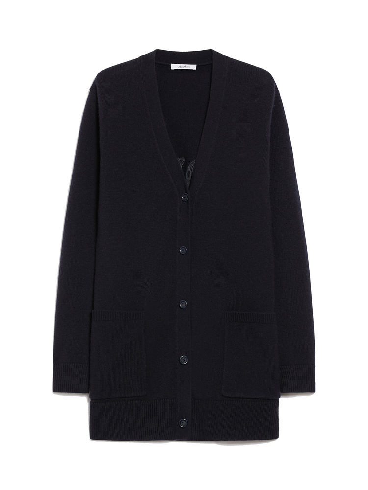 Virgin wool and cashmere cardigan with sequins